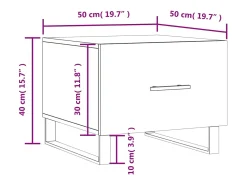 Mesas de centro 2 pcs 50x50x40cm deriv. madeira carvalho sonoma