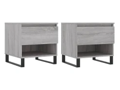 Mesas de centro 2 pcs 50x46x50cm deriv. madeira cinzento sonoma PT448231