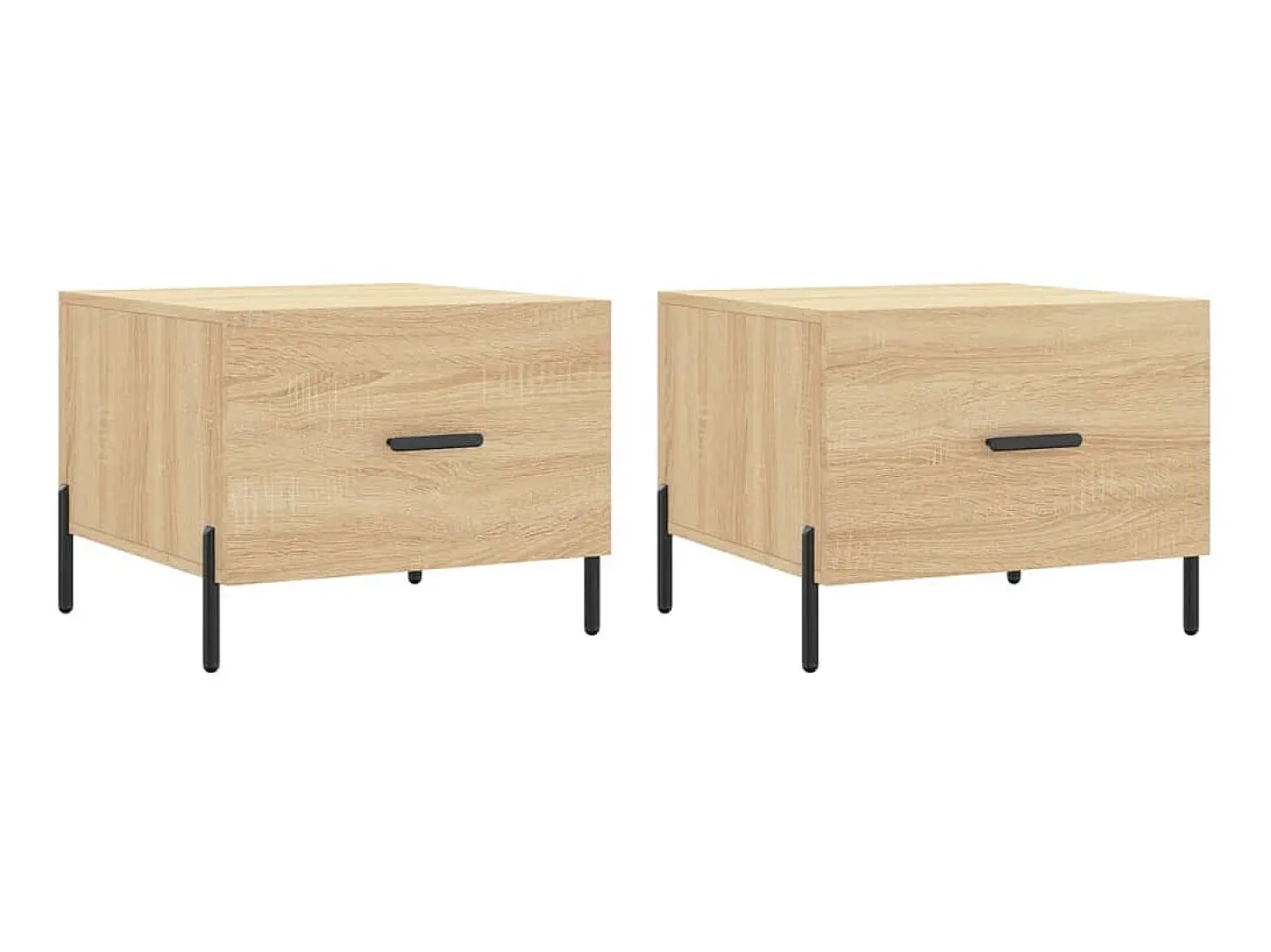 Mesas de centro 2 pcs 50x50x40cm deriv. madeira carvalho sonoma PT159352