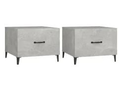 Mesas de centro + pernas de metal 2pcs 50x50x40 cm sonoma cinza PT778537