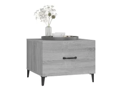 Mesas de centro + pernas de metal 2pcs 50x50x40 cm sonoma cinza PT632647