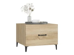 Mesas de centro com pernas de metal 2 pcs 50x50x40 cm sonoma PT238449