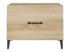 Mesas de centro com pernas de metal 2 pcs 50x50x40 cm sonoma