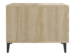 Mesas de centro com pernas de metal 2 pcs 50x50x40 cm sonoma