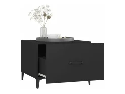 Mesas de centro com pernas de metal 2 pcs 50x50x40 cm preto