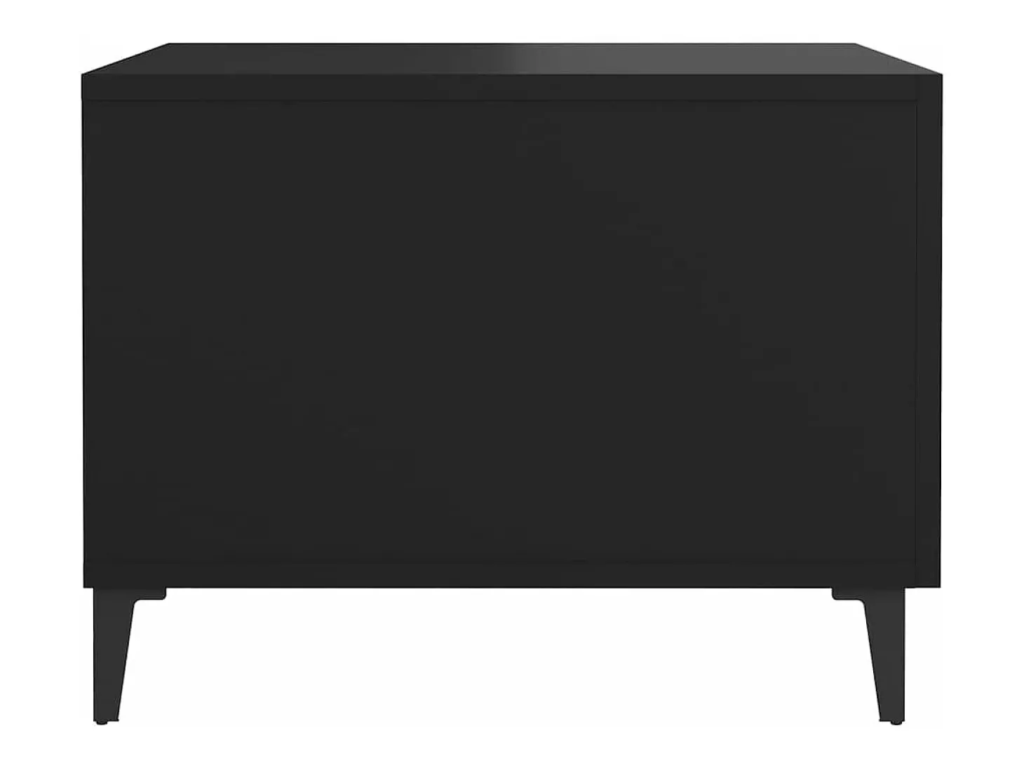 Mesas de centro com pernas de metal 2 pcs 50x50x40 cm preto