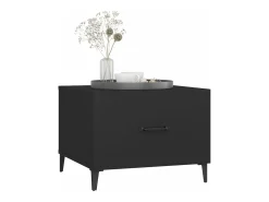 Mesas de centro com pernas de metal 2 pcs 50x50x40 cm preto