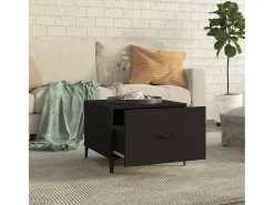 Mesas de centro com pernas de metal 2 pcs 50x50x40 cm preto PT746973