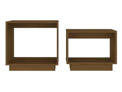 Mesas de centro de encastrar 2 pcs pinho maciço castanho mel PT981981