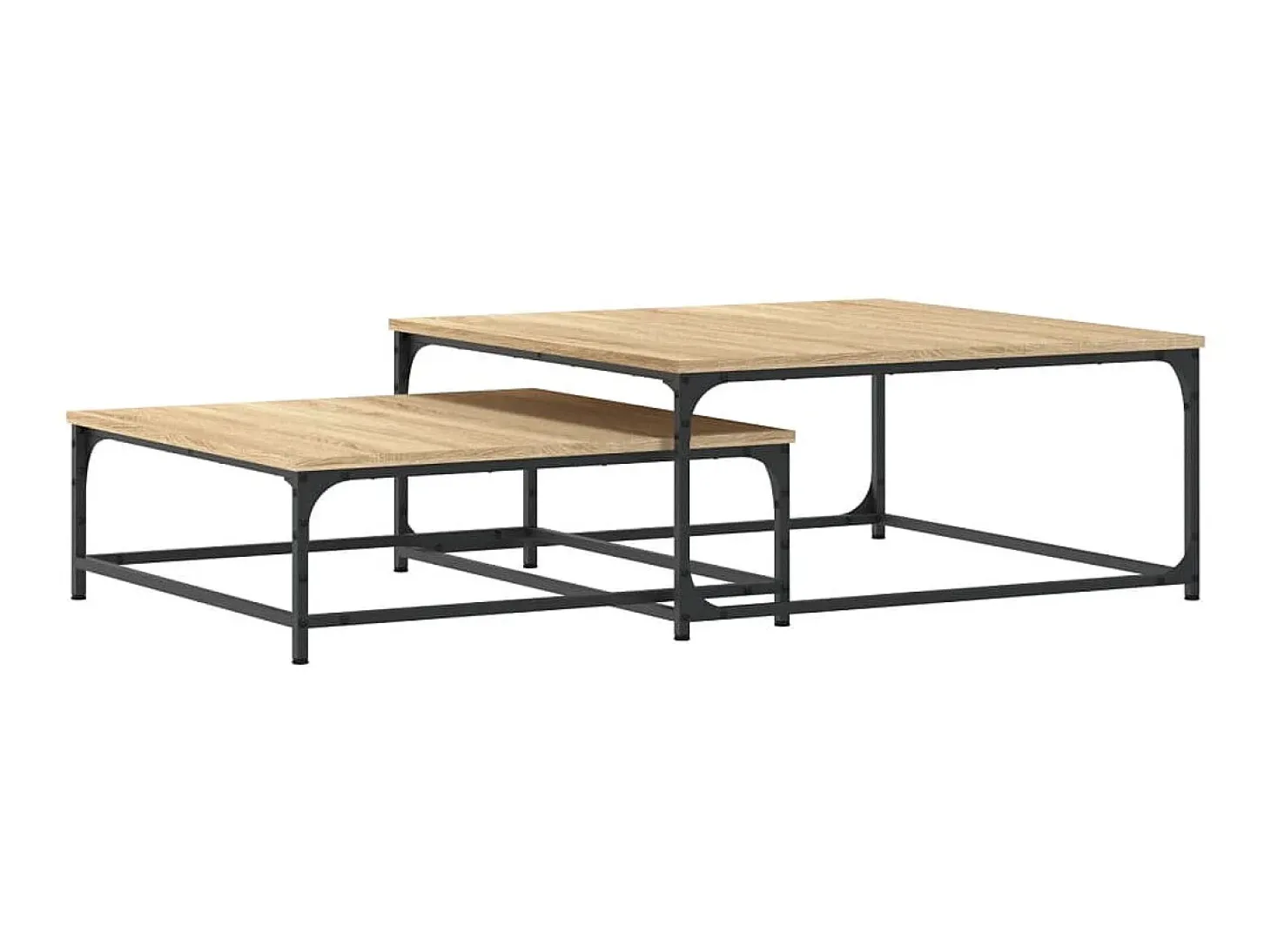 Mesas de centro encastrar 2 pcs deriv. madeira carvalho sonoma PT175671