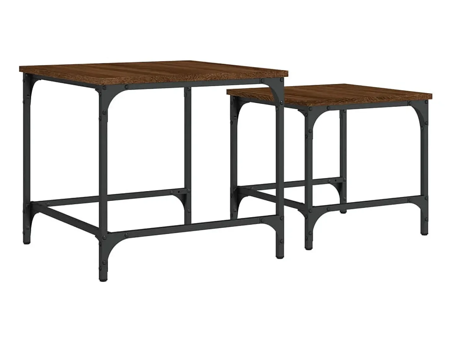 Mesas de centro encastrar 2pcs deriv. madeira carvalho castanho PT706879