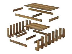 Mesas de Centro para Sala de Estar, Largura 120cm, Mesa Central Retangular de 2 Andares com Prateleira de Armazenamento