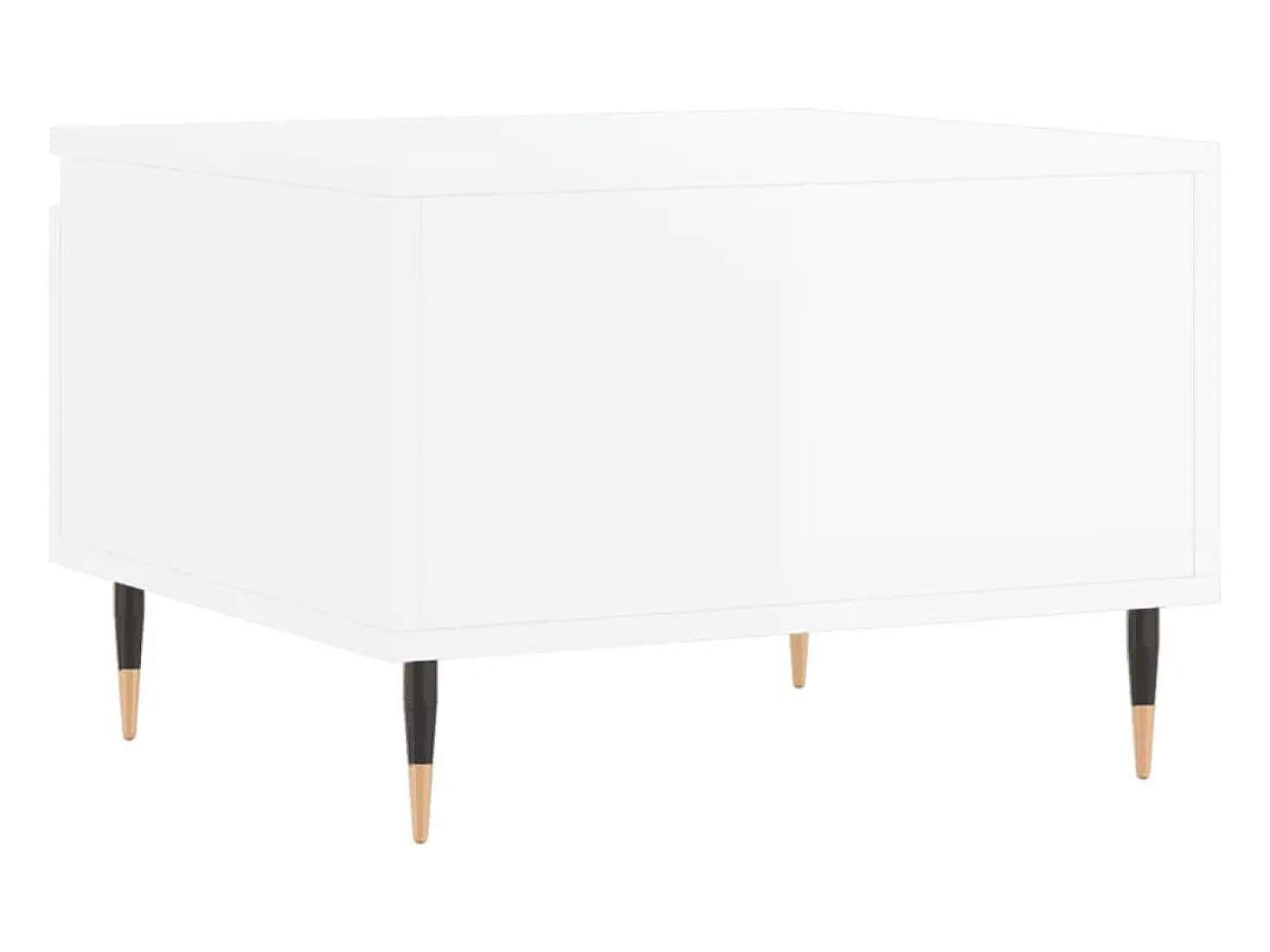 Mesas de centro 2pcs 50x46x35cm deriv. madeira branco brilhante