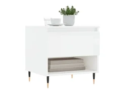 Mesas de centro 2pcs 50x46x50cm deriv. madeira branco brilhante PT169892