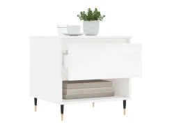 Mesas de centro 2pcs 50x46x50cm deriv. madeira branco brilhante PT169892