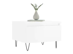 Mesas de centro 2pcs 50x46x35cm deriv. madeira branco brilhante PT353537