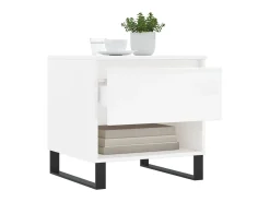 Mesas de centro 2pcs 50x46x50cm deriv. madeira branco brilhante PT582008