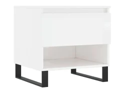 Mesas de centro 2pcs 50x46x50cm deriv. madeira branco brilhante PT582008