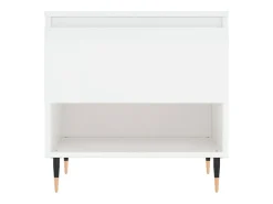 Mesas de centro 2pcs 50x46x50cm deriv. madeira branco brilhante