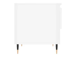 Mesas de centro 2pcs 50x46x50cm deriv. madeira branco brilhante