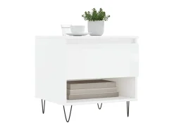 Mesas de centro 2pcs 50x46x50cm deriv. madeira branco brilhante PT908430