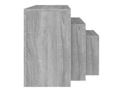 Mesas de encaixar 3 pcs deriv. madeira cinza sonoma