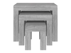 Mesas de encaixar 3 pcs deriv. madeira cinza sonoma