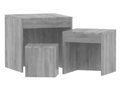 Mesas de encastrar 3 pcs derivados de madeira cinzento sonoma PT641623