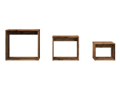 Mesas de encastrar 3 pcs derivados de madeira madeira velha