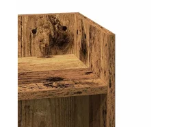 Mesas laterais 2 pcs c/ prateleira 110x50x103cm madeira velha