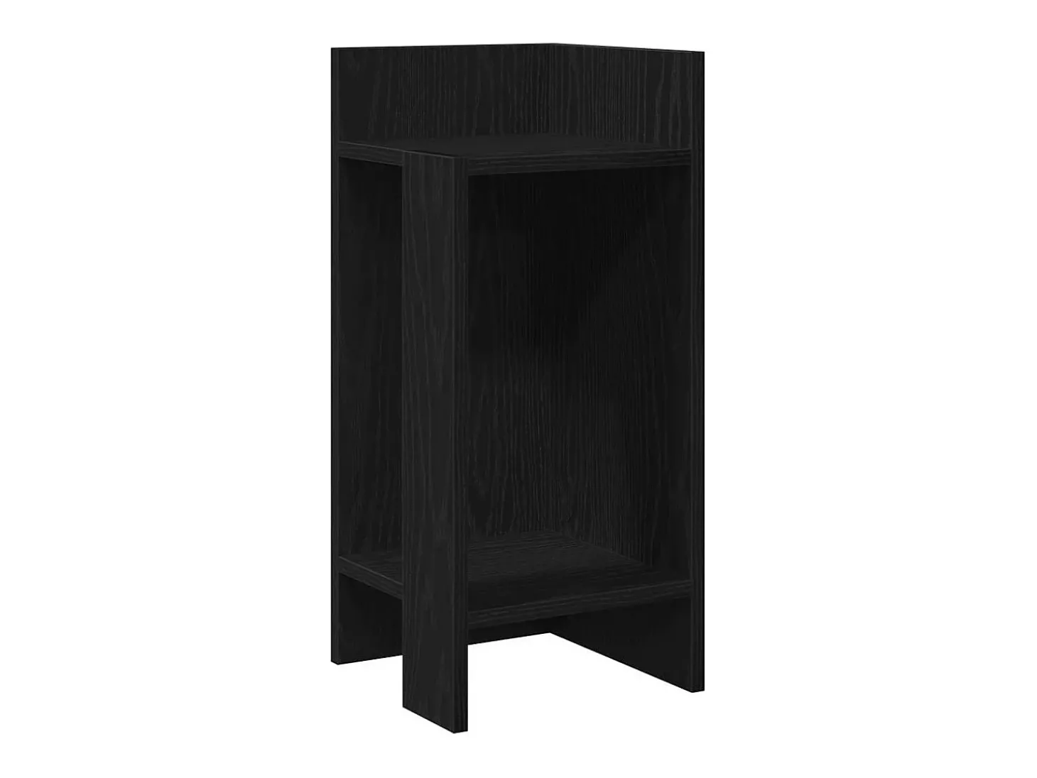 Mesas laterais 2 pcs com prateleira 110x50x103 cm preta