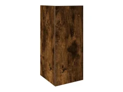 Mesas laterais 2 pcs prateleira 110x50x103 cm carvalho fumado