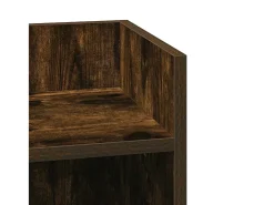 Mesas laterais 2 pcs prateleira 110x50x103 cm carvalho fumado