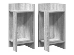 Mesas laterais 2 pcs prateleira 110x50x103 cm cinza sonoma