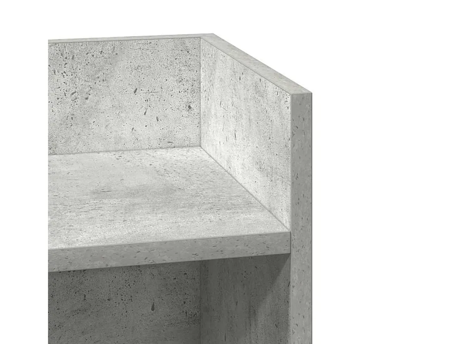 Mesas laterais 2pcs c/ prateleira 110x50x103cm cinzento cimento