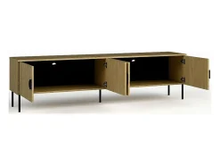 Meuble TV 4 Portes - Couleur Chêne - 200 CM - Collection MONDO
