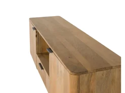 Meuble TV em bosque manguier com moedas arrondis