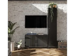 Mission District | Armário Cacifo com 1 Porta em Metal Preto