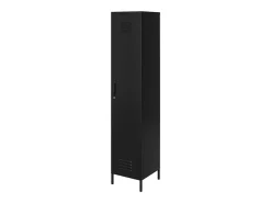 Mission District | Armário Cacifo com 1 Porta em Metal Preto