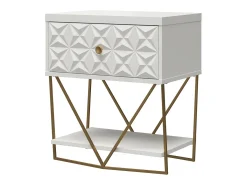 Mission District | Mesa de apoio com 1 porta Metal preto