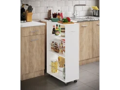 Mobiliário de cozinha servindo carrinho Tusal Branco A. 85 x L. 25 x P. 50 cm