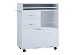 Mobiliário de cozinha servindo carrinho Kicha Branco A. 86 x L. 70 x P. 40 cm