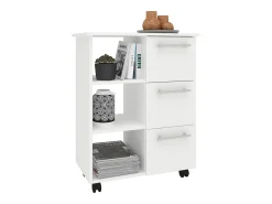 Mobiliário de cozinha servindo carrinho Esilo Branco A. 85 x L. 68 x P. 38 cm