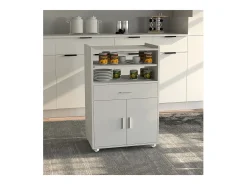 Mobiliário de cozinha servindo carrinho Kiola Branco A. 92 x L. 59 x P. 40 cm