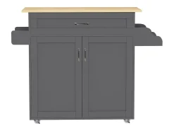 Mobiliário de cozinha servindo carrinho Pastano Antracite/carvalho mel A. 89 x L. 114 x P. 39 cm