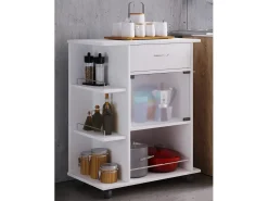 Mobiliário de cozinha servindo carrinho Pocis Branco A. 80 x L. 65 x P. 39 cm