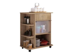 Mobiliário de cozinha servindo carrinho Pocis Sonoma Oak A. 80 x L. 65 x P. 39 cm