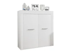 Mobiliário de TV VCM | 4 pcs. Parede viva com espaço de armazenamento suficiente | Armário de TV | Parede montada – Usilo XL (Branco)