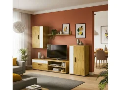 Mobiliário modular para sala de estar Lunet em branco artik aplino 190 cm