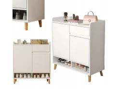 Moderna cômoda branca com muito espaço para sapatos 60 cm com gaveta
